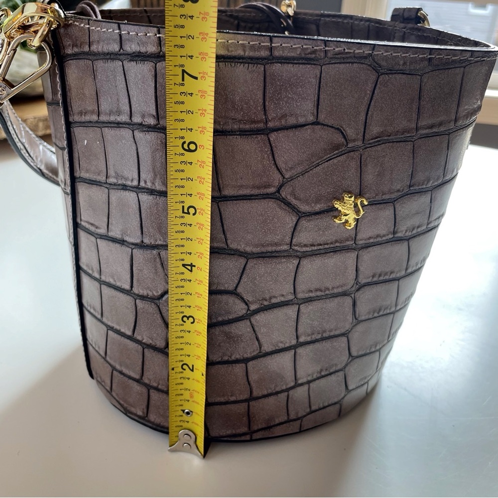 Pratesi Secchiello Lady bag K335 in genuine Italian leather Crocodile Embossed - Picture 9 of 10